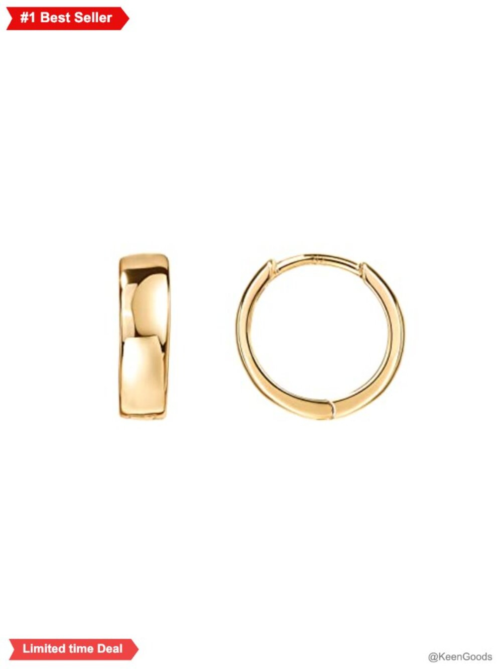 14K Gold Plated Small Hoop Earrings Huggie Sterling Silver Post